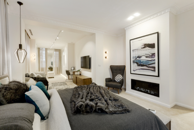 Celeste's work featured in Chris and Kim's master bedroom on The Block