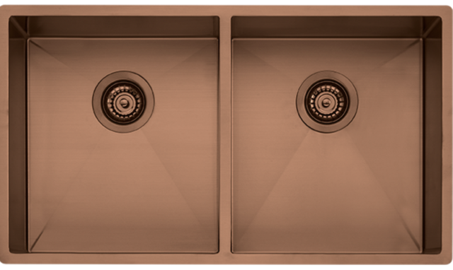 Oliveri double sink in copper