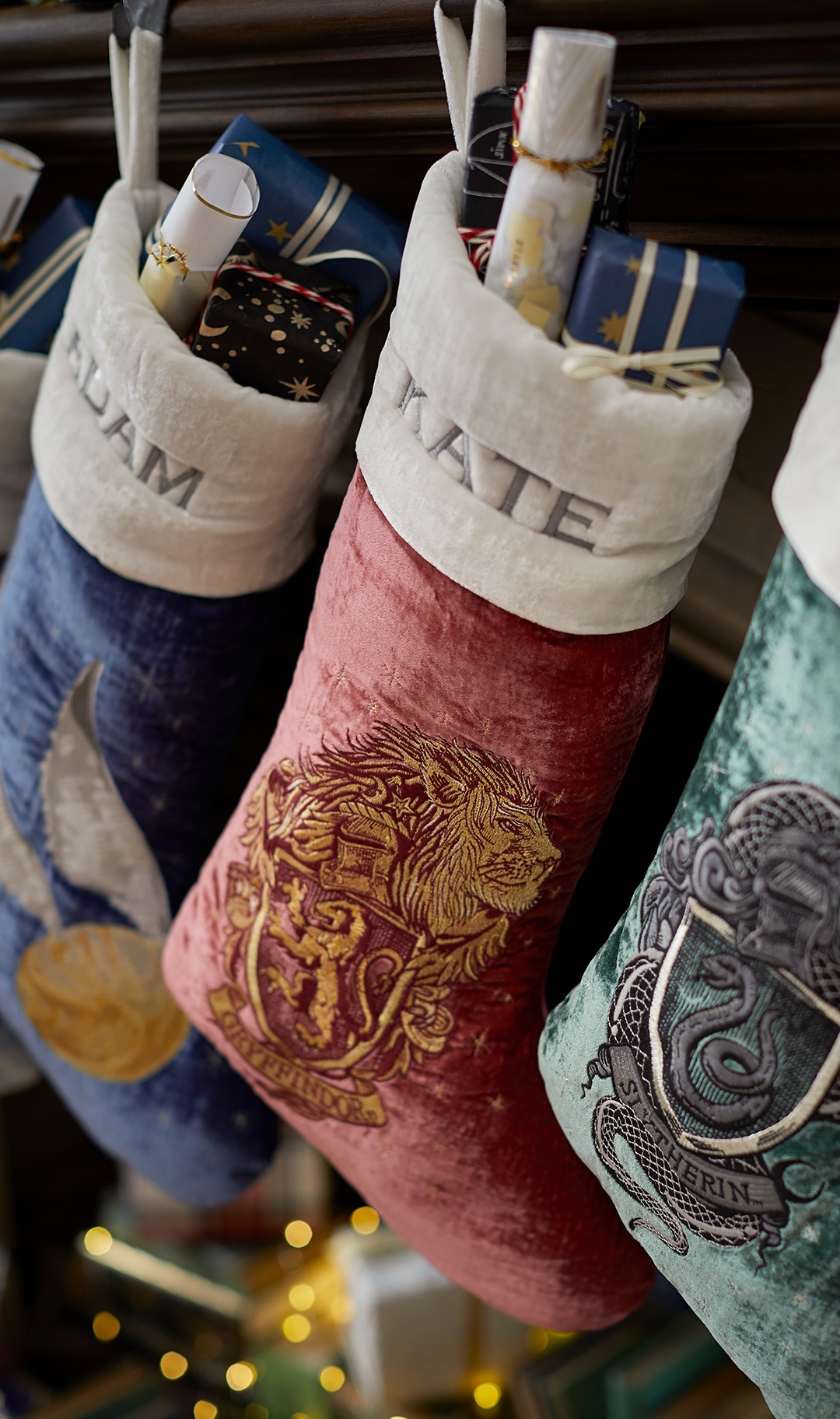 Harry Potter stocking collection, $54 each