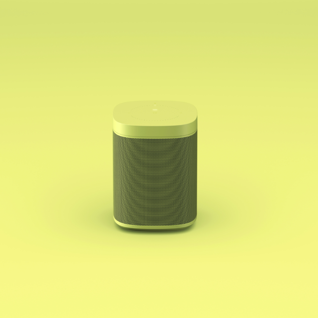 Sonos x HAY speaker in pale yellow