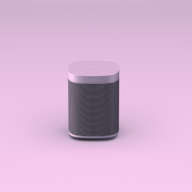 Sonos X HAY baby pink speaker