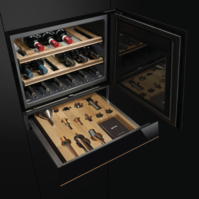 The Sommelier drawer is available in the under bench option