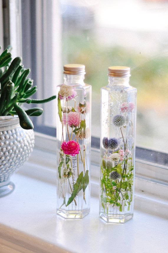 Etsy flowers in a bottle