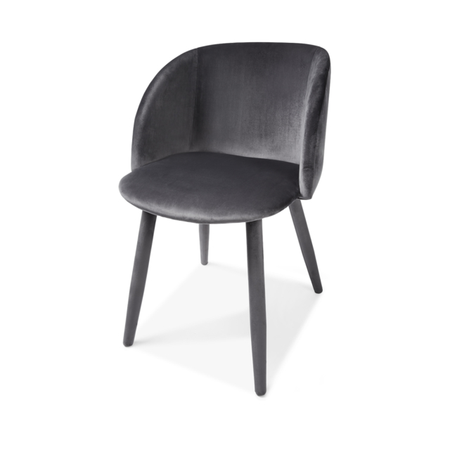 Grey velvet occasional chair