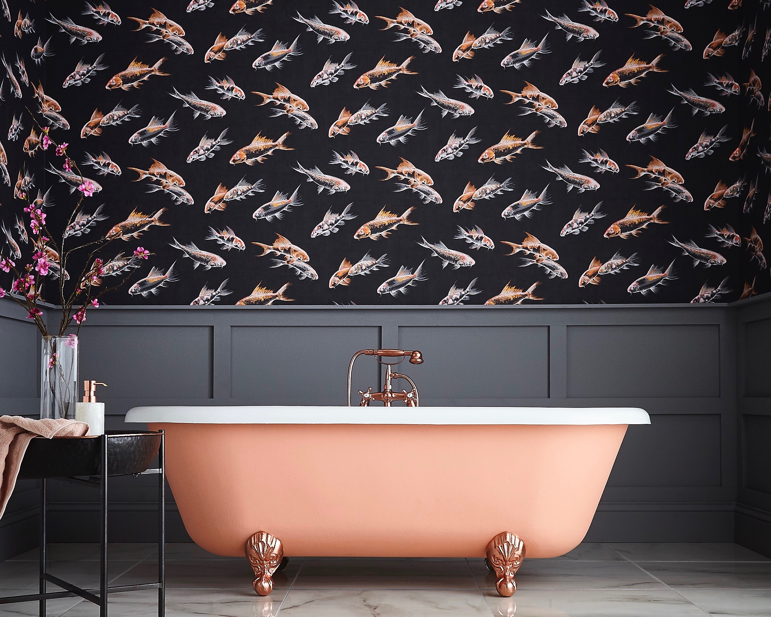 Bathroom wallpaper: yes, it can work with moisture - The Interiors Addict