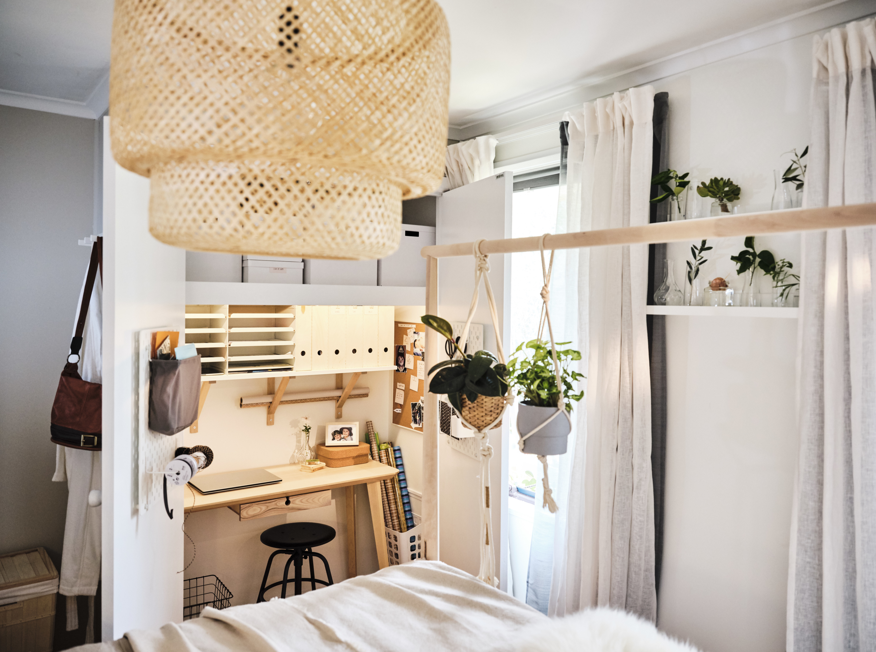 Ikea Bedroom Makeover Turns Wardrobe Into Office Nook The Interiors Addict