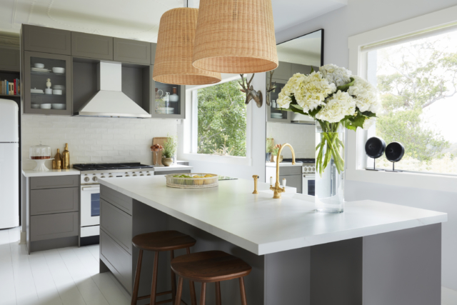 The kitchen island bench is the hub of Neale's home