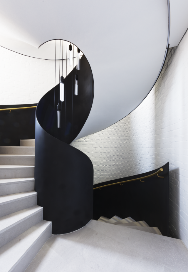 The sculptural staircase