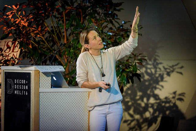 Sibella Court speaking at a past event