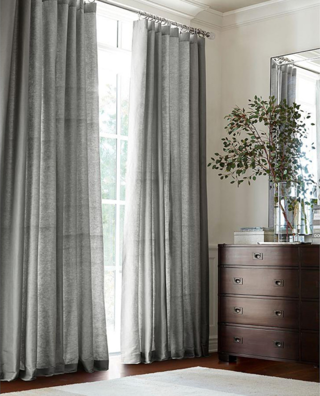 Pottery Barn silk curtains