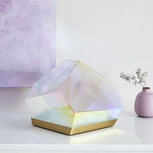 west elm glass gem table lamp