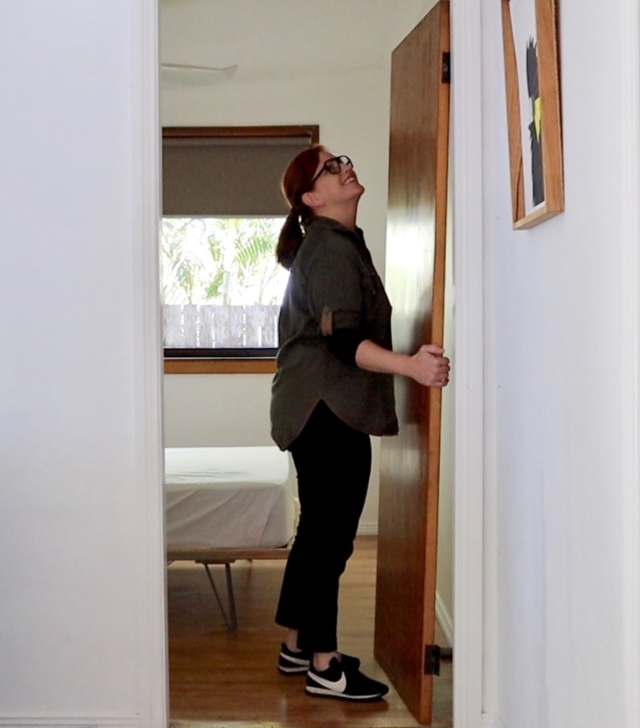 Natasha removing the door