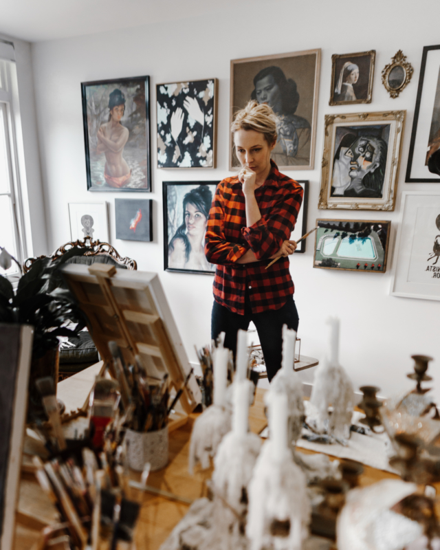 Fleur in her studio