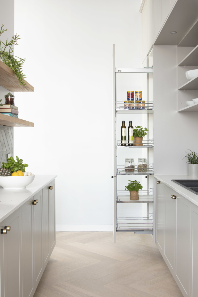Freedom Kitchens' pull-out pantry drawer