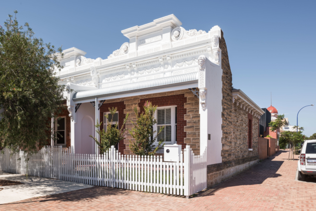 The gorgeous original cottage sits at the front of the abode