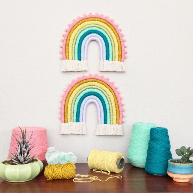 Rainbow wall hanging