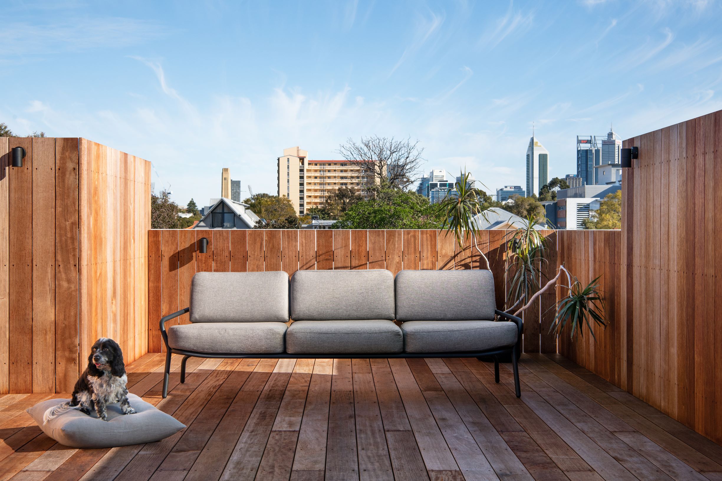 Roof terrace outdoor solution for inner-city WA home - The Interiors Addict