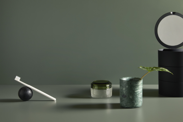 Laminex 'Green Slate' pairs with Dulux 'Spirulina'