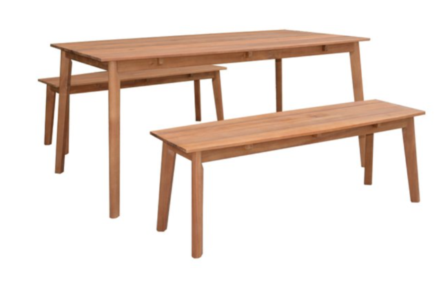 Timber Affordable Outdoor Furniture Sets with Timber Table and Benches