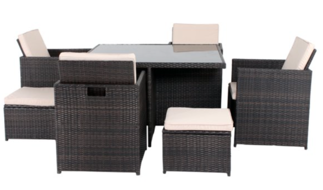 Outdoor 9 Piece Dining Alfresco Set