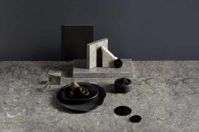 Wattyl 'Turbine Grey' paired with Caesarstone 'Black Pearl'