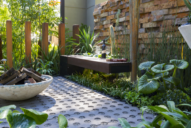 A firepit makes a fabulous small-space garden accessory