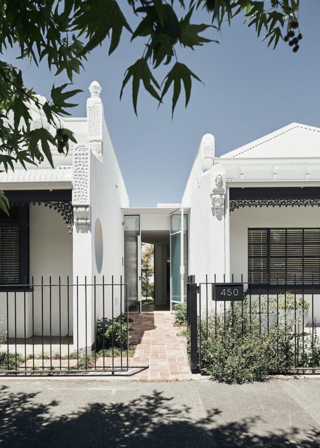 The two existing terraces are linked by a glazed entry