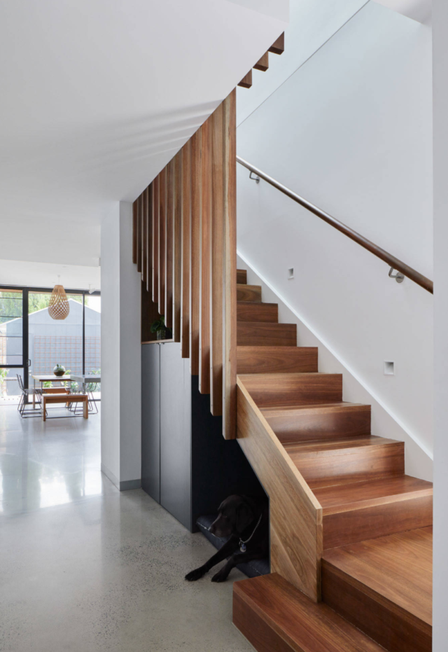 This bespoke timber staircase, by Rebecca Naughtin Architect, is one of this year’s winners.