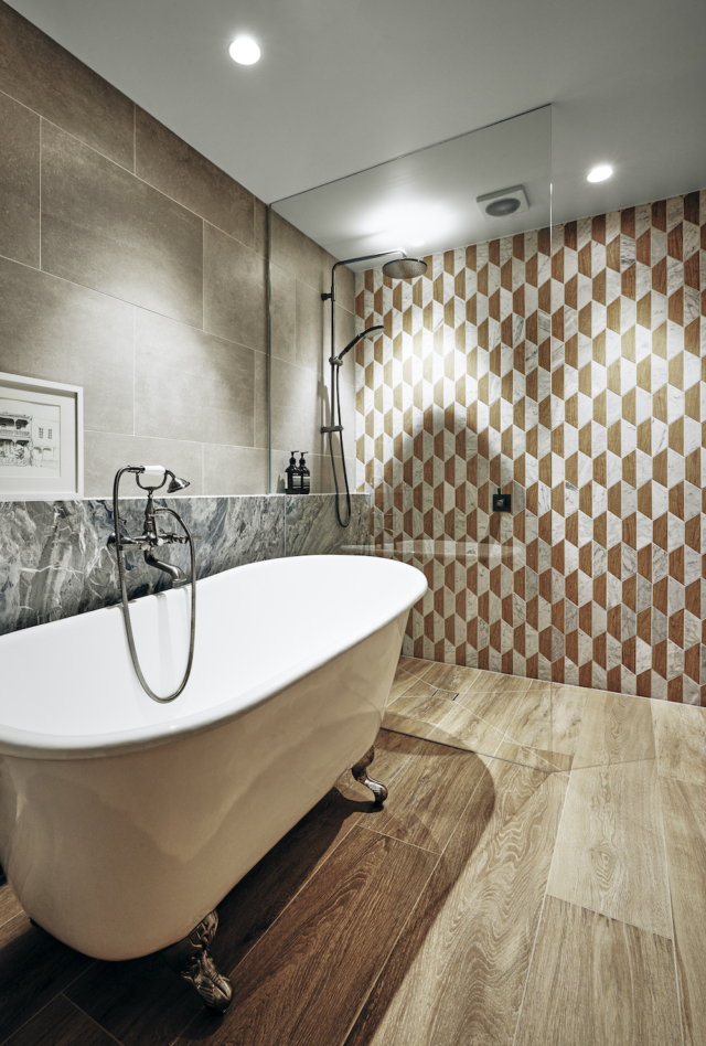 Bathroom: The bathroom tiles are from Earp Bros & Perrini
