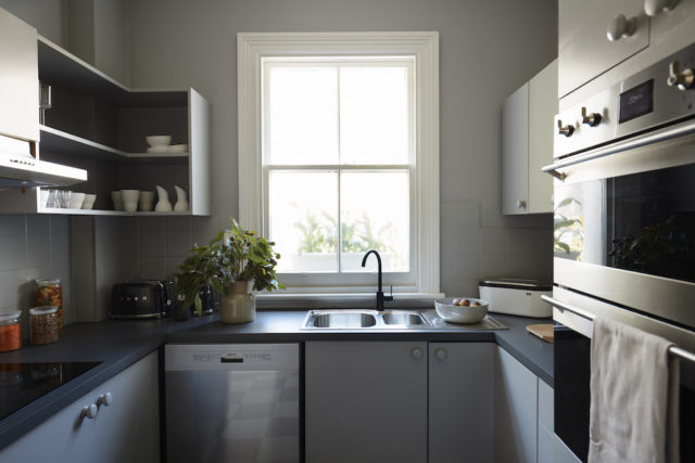 The kitchen inside the Cult Design apartment