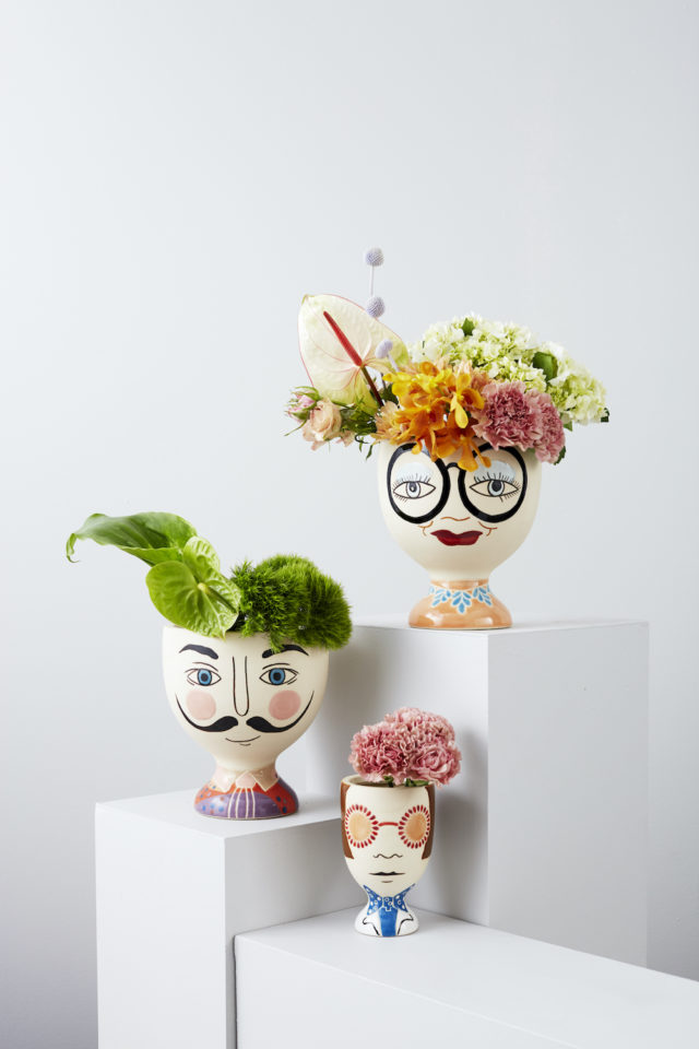 New face planters include Dali, Iris and Elton