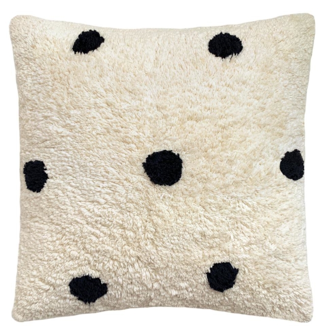 Spot shag cushion cover, from $69