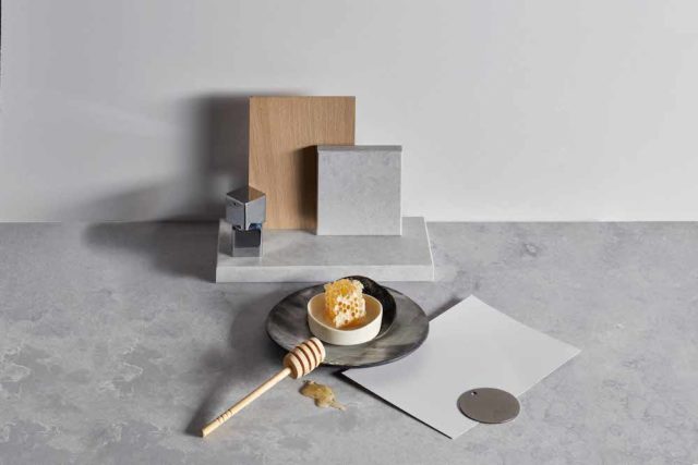 Wattyl 'Sirens Call' with Caesarstone 'Airy Concrete'