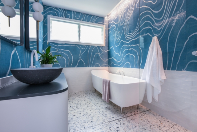 Waterproof wallpaper the star in interior designer's bold bathroom - The  Interiors Addict