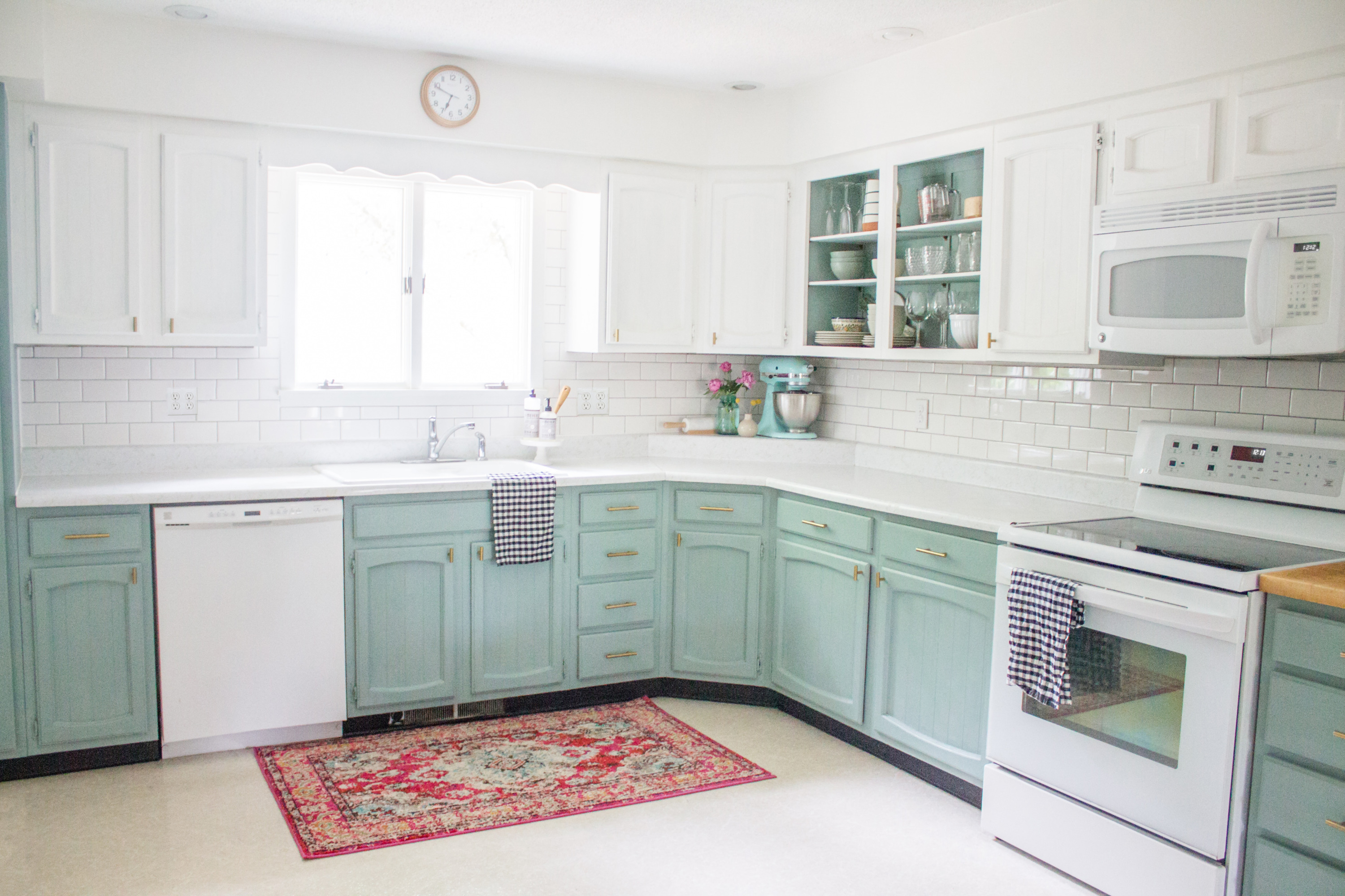 light gray chalk paint kitchen cabinet