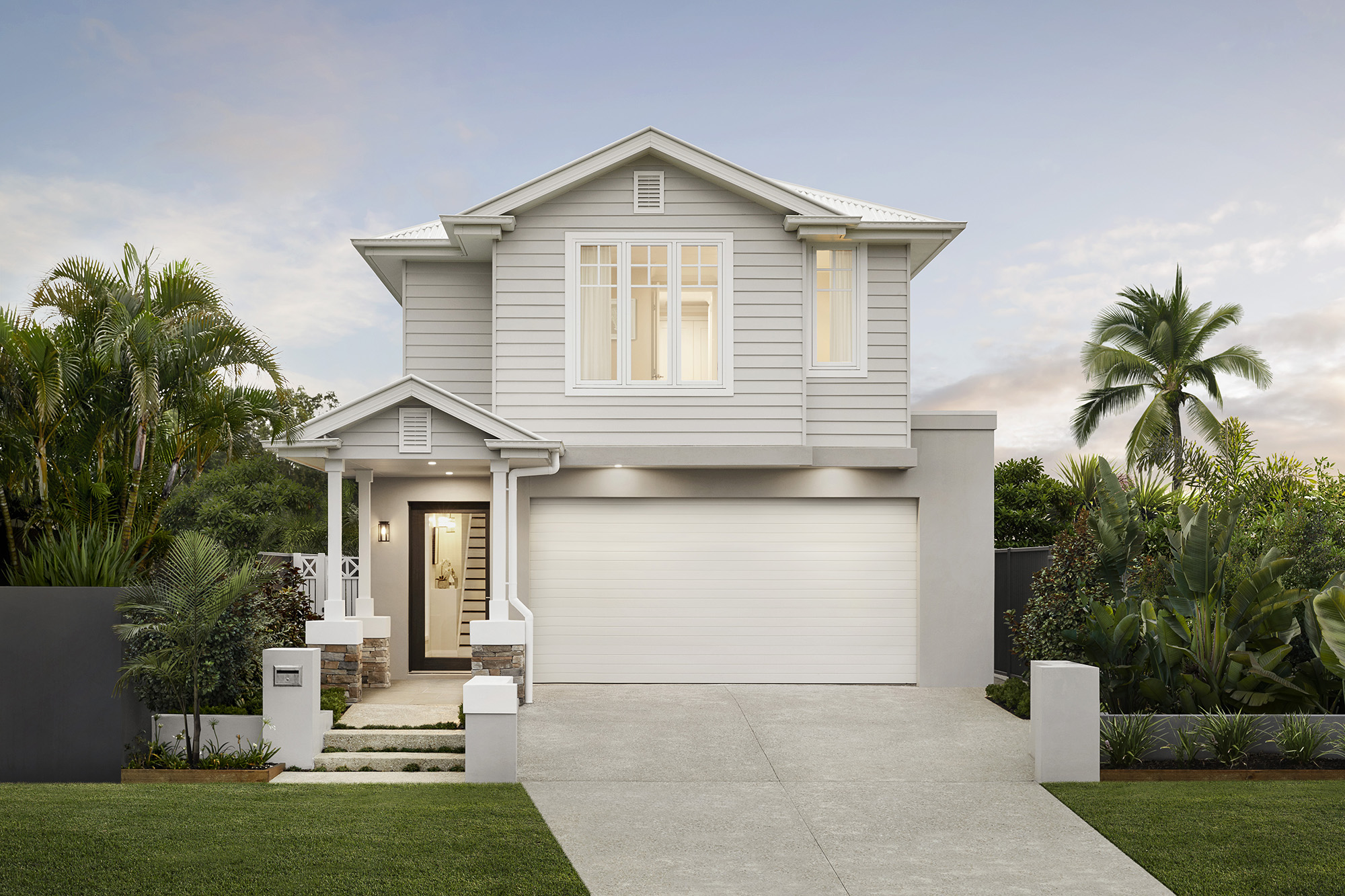 Australian Hamptons Style How Is It Different To American The   Coral Homes New Hampshire 33 Broadbeach Facade 