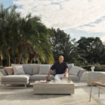 Neale Whitaker on the King Living Zaza outdoor sofa