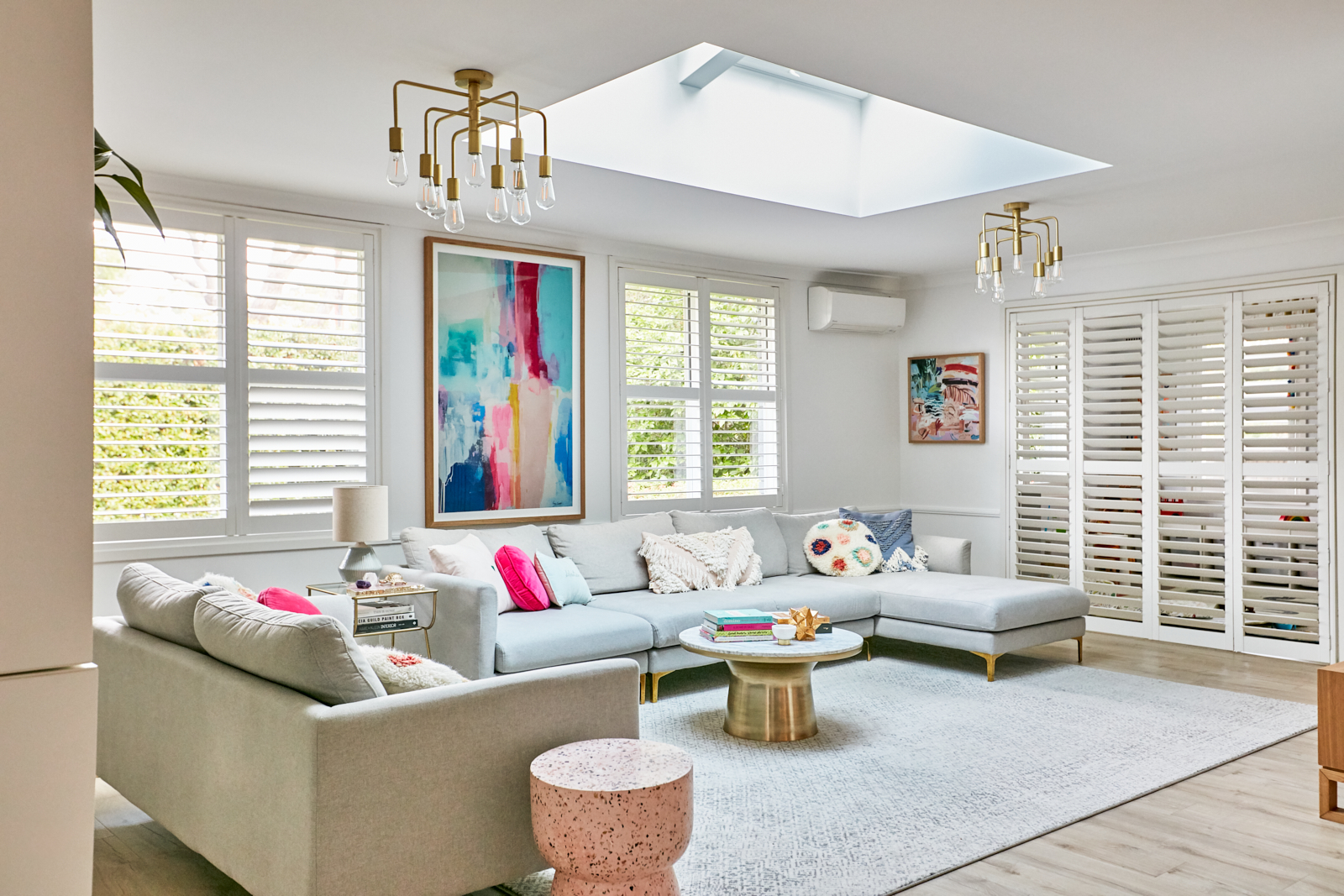 small living room skylight