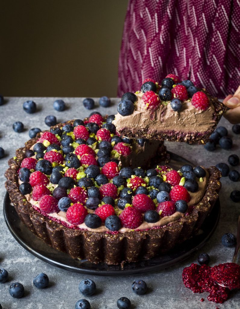 BERRY AND CHOCOLATE BROWNIE TART