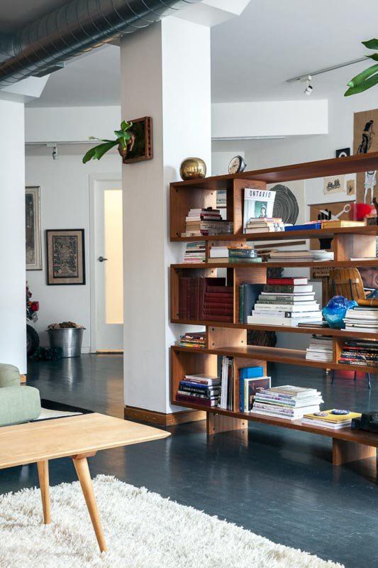 'Bookcase room divider' is emerging as a popular search term. Image source: Pinterest