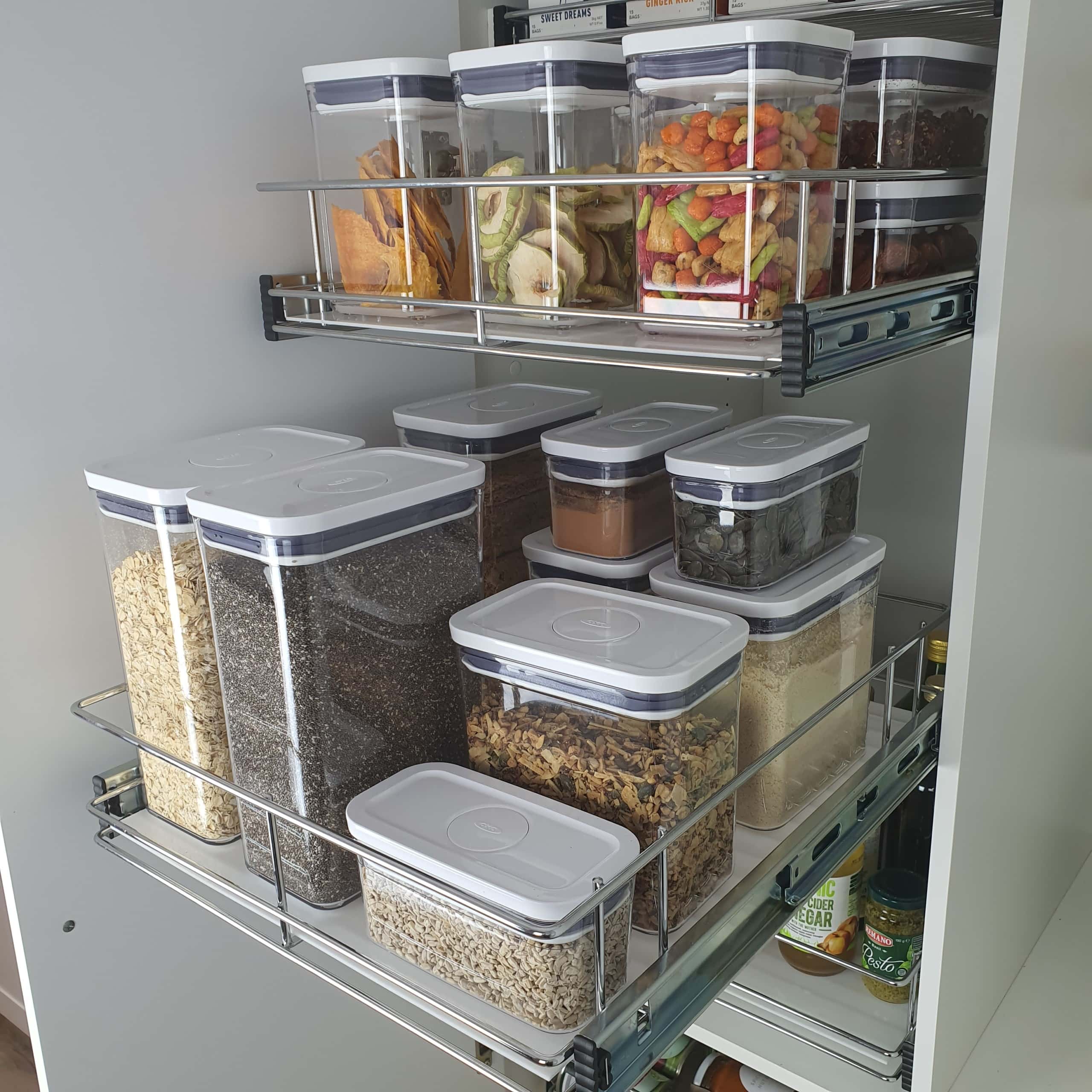 My amazing pantry makeover with pullout storage drawers - The