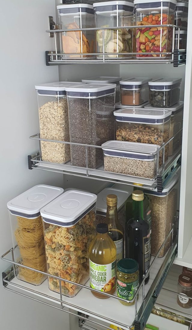 My amazing pantry makeover with pullout storage drawers - The