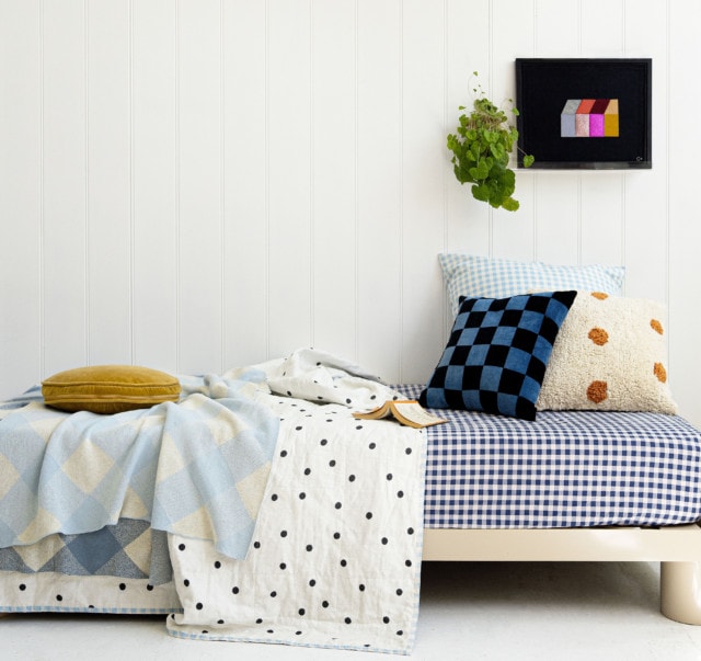 gingham bed linen