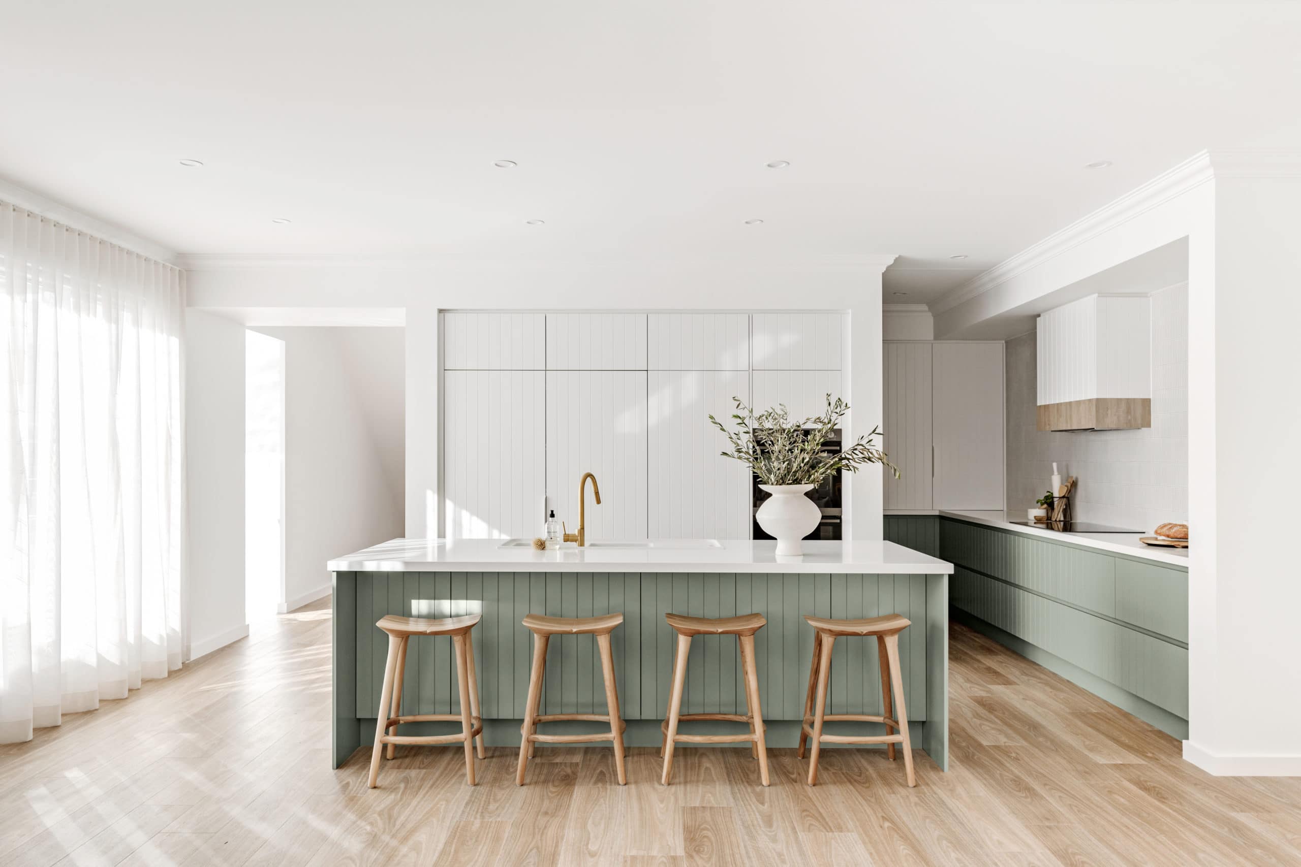 Low key scared of colour? Here's how to use it for a timeless kitchen