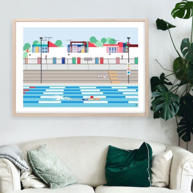 '6am Swim At The Fitzroy Pool' giclee art print