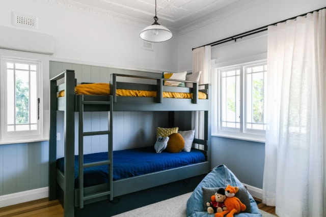 Luca's bedroom features the gorgeous House of Orange Frankie bunk bed