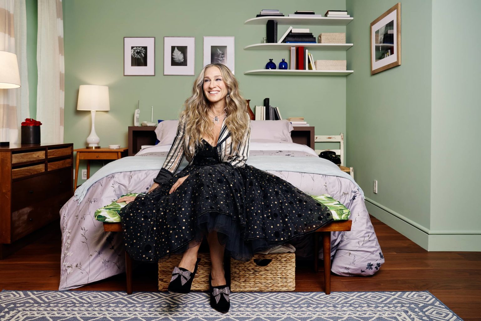 Sarah Jessica Parker in her iconic character's Brownstone bedroom