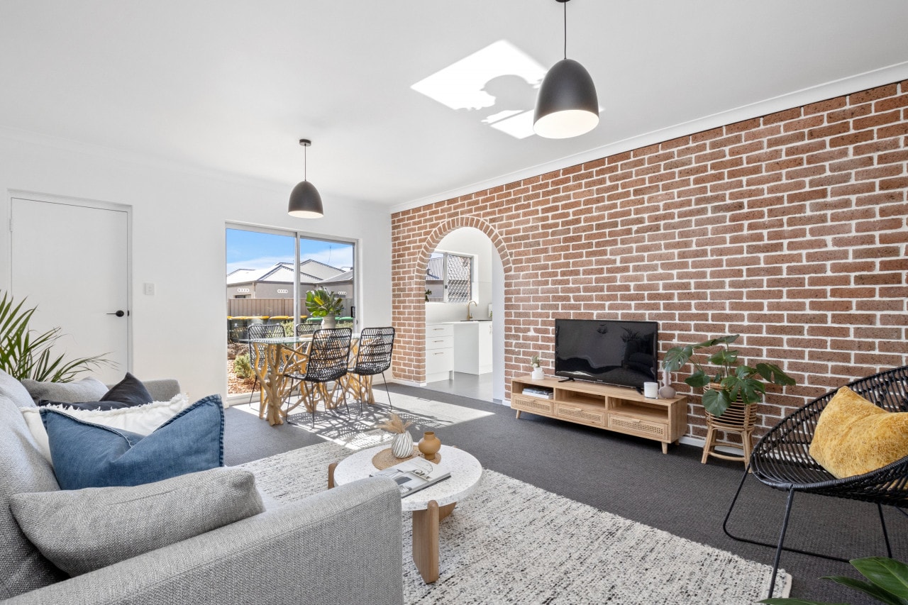 Before & after Dated brick wall star of 1980's reno The