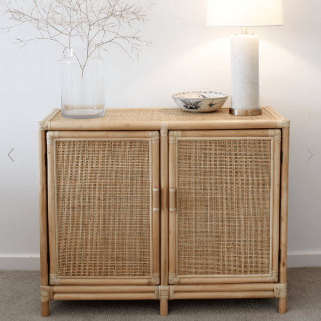 Black Mango rattan sideboard