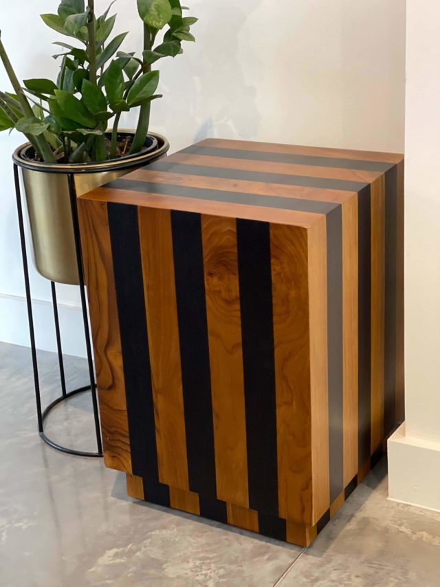 Elsian Home Todd Stripe side table